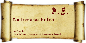 Marienescu Erina névjegykártya