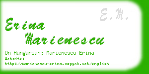 erina marienescu business card
